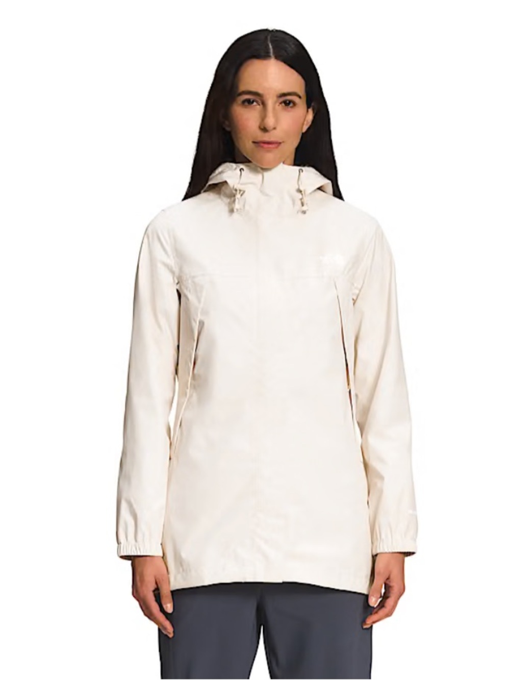 North Face Women’s Antora Rain Parka Jacket Gardenia White L
